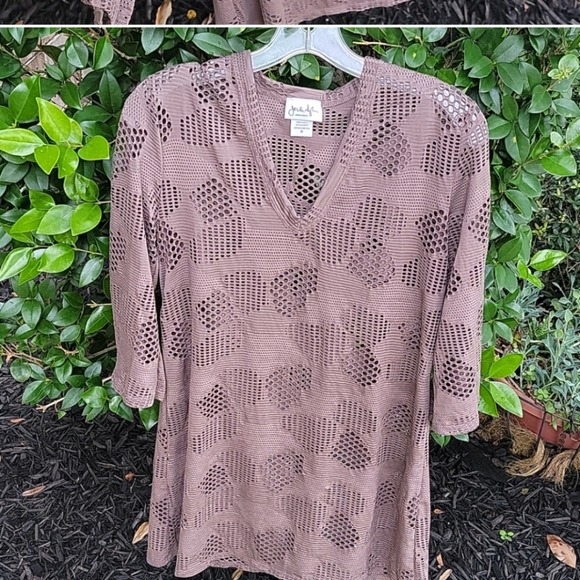 Anthropologie Other - New! taupe swimsuit dress cover up
